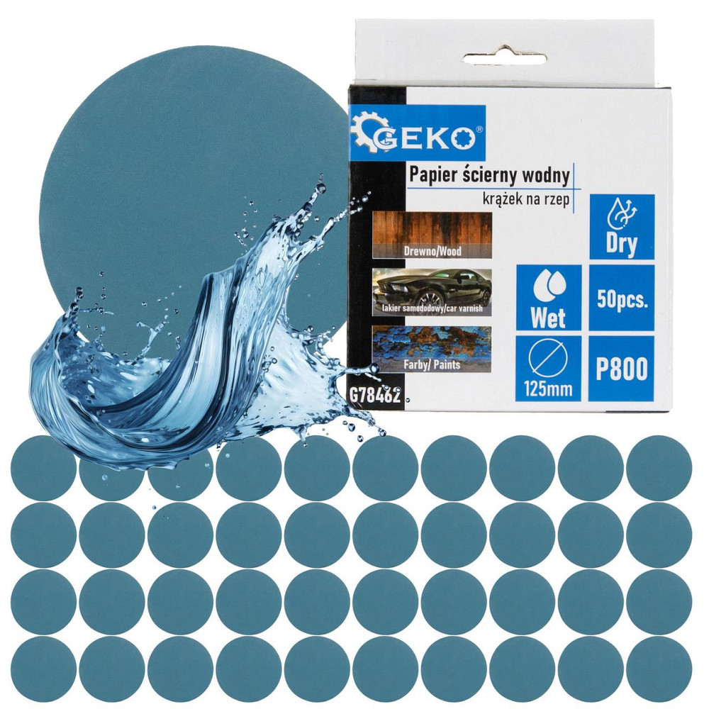 Шліфувальні круги на липучку "GeKo" абразивні водостійкі Ø125мм P 800 Киев - изображение 1
