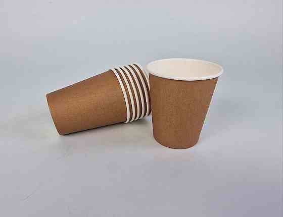 Паперові склянки кольорові 175 мл "КОРИЧЕНОВИЙ БІЛИЙ" Маестро (50 шт.) Харків