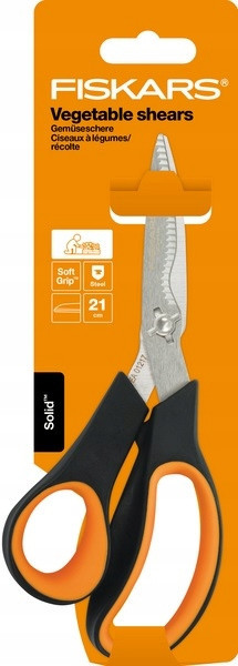 Универсальные Ножницы для трав и овощей с зубчатым лезвием Fiskars 