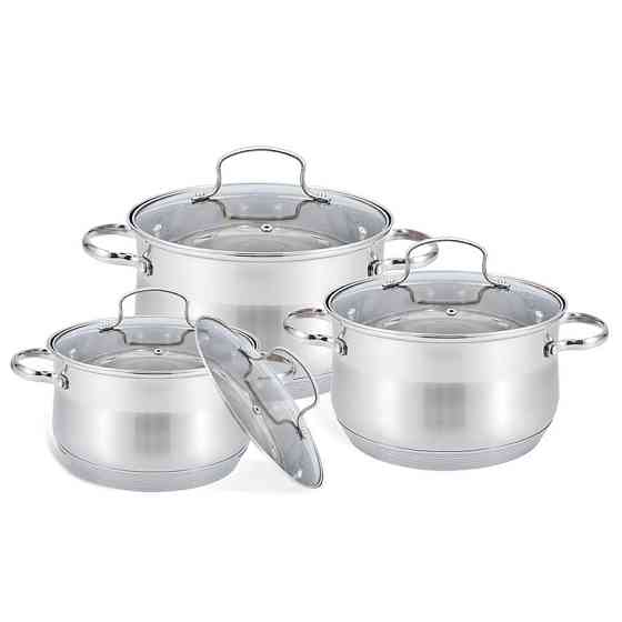 Набір каструль 6 предметів скляна кришка MR-3512-6M Maestro Житомир