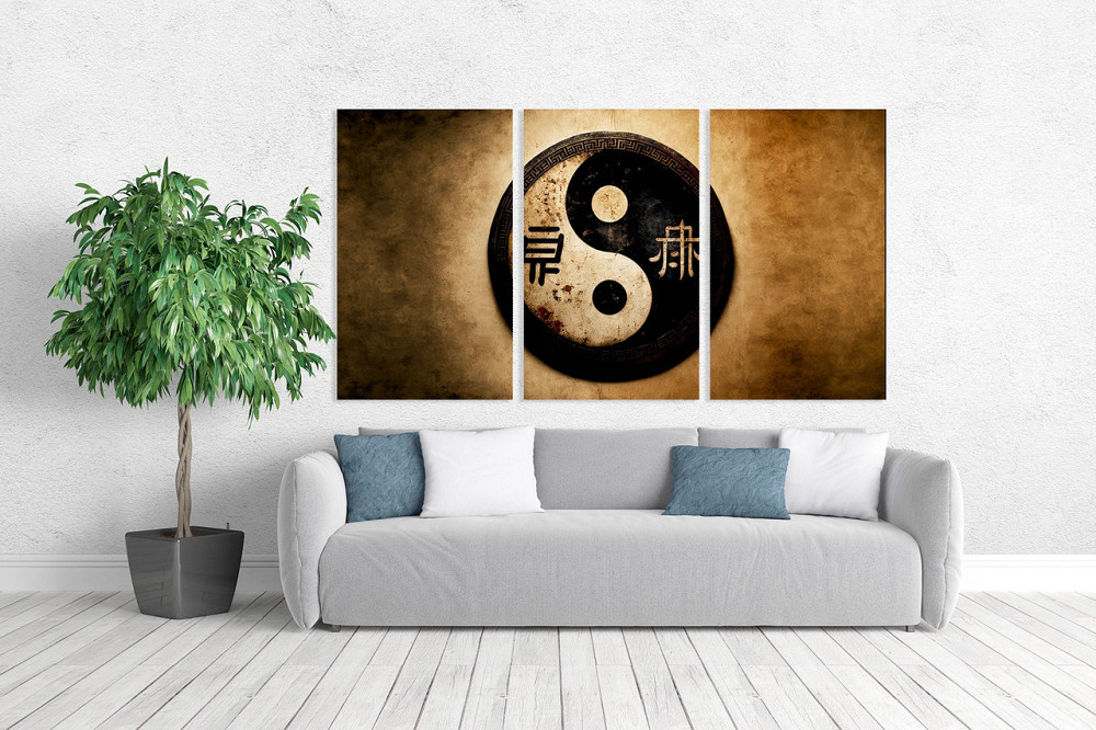 Модульна картина у вітальню/ спальню Інь-Янь ART-108_3A 70х130 см Київ - фото 2