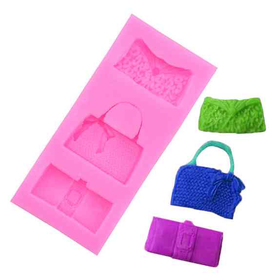 Молд силіконовий Сумки 105 на 50 мм рожевий Київ