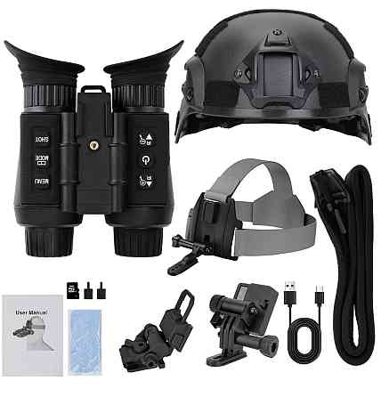 Бінокуляри нічного бачення NV8300 HD 4K (до 500м) + шолом (ABS пластик) + кріплення FMA L4G24 + карт Вінниця