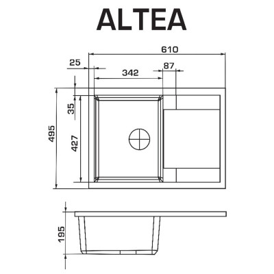 Мийка кухонна GRANADO ALTEA white (gr1305) Вінниця - фото 7