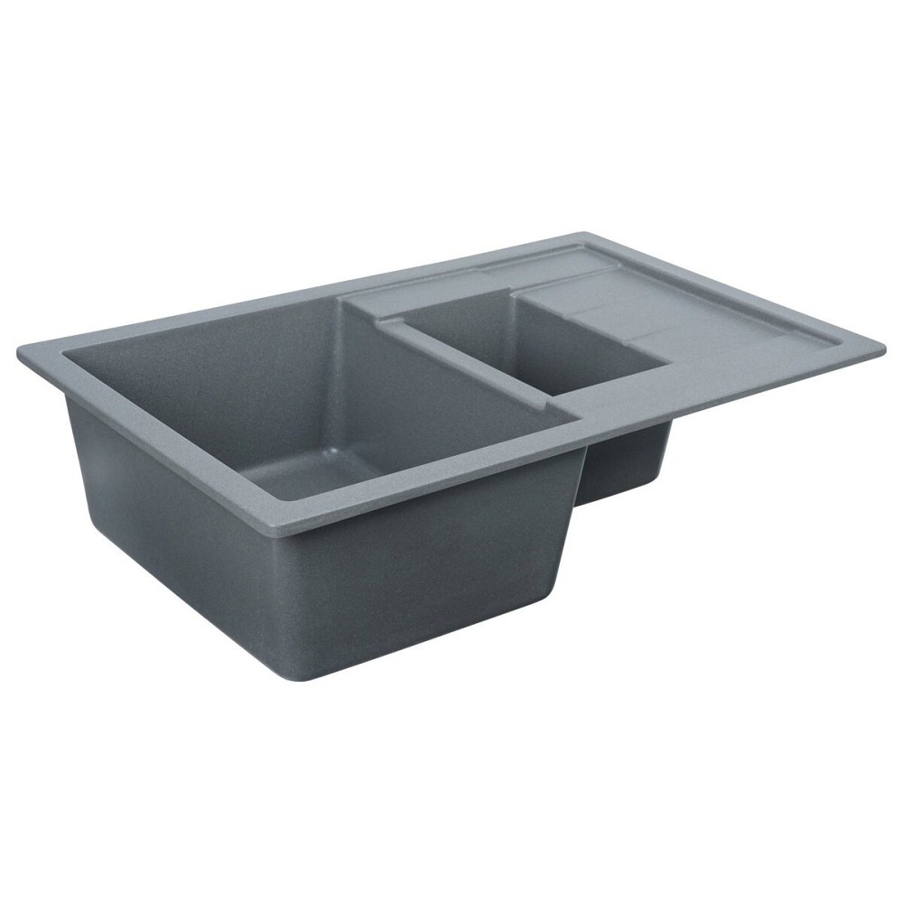 VALESO Гранітна мийка для кухні VALESO TOSKANA 7850W матова Сірий мусон Київ - фото 5