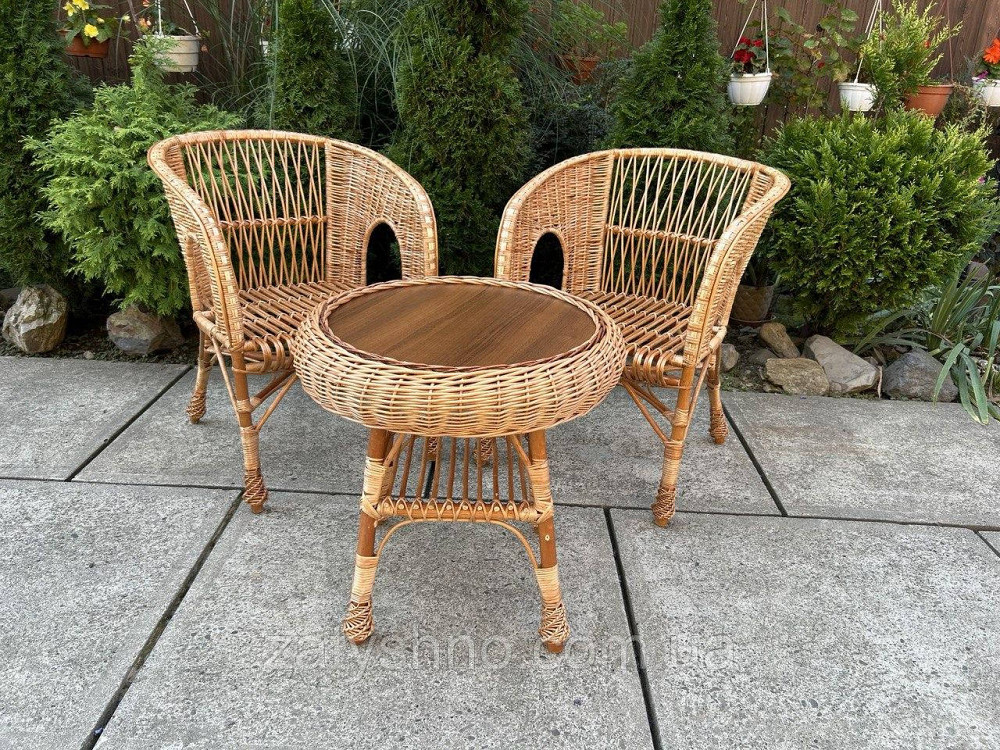 Меблі плетені балконні з лози Київ - фото 10