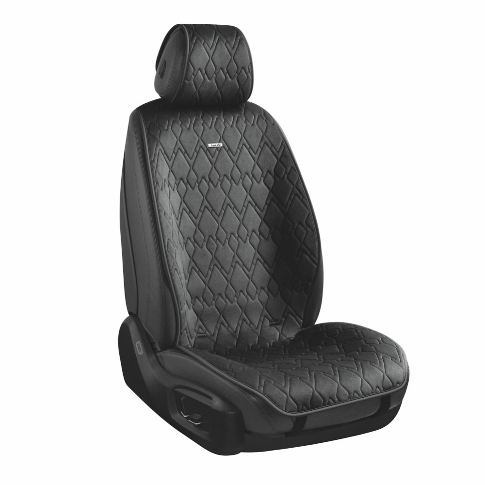 Преміум накидки для передніх сидінь CarLife Racer, black 2шт Львів - фото 1