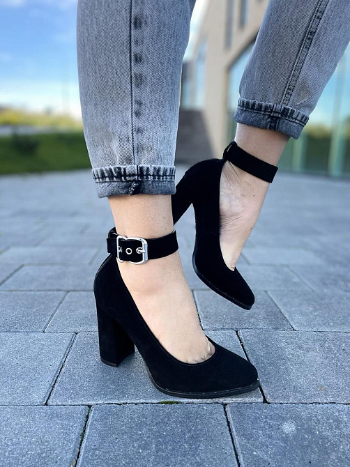 Nivelle Туфлі жіночі NIVELLE чорні натуральна замша каблук 9 см 36р. (1906/9518-9544) Коломия - фото 7