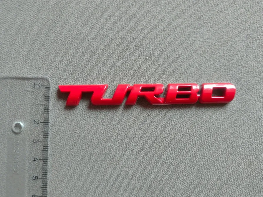 Наклейка Turbo Красная Металлическая турбо Киев - изображение 8