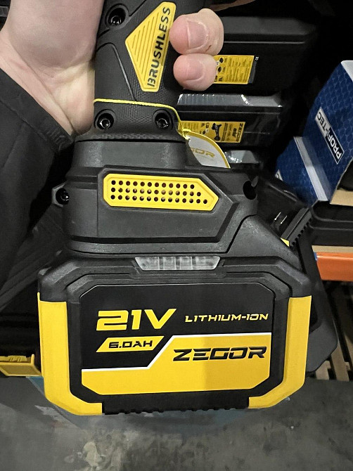 Гайковерт ударний акумуляторний ZEGOR SDPP-21BL-1100 (акум 21V 6.0Ah 1шт і зарядка) Київ - фото 8