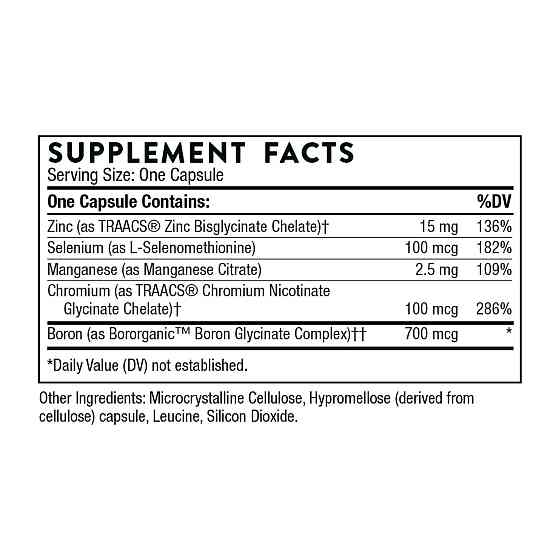 Минералы Thorne Микроэлементы Trace Minerals 90 капсул Киев