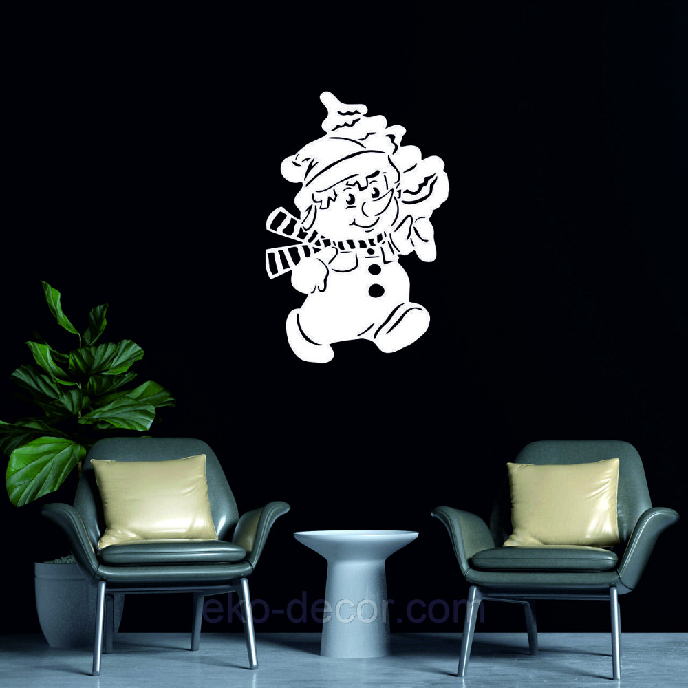 Декоративне настінне Панно «Сніговик», Декор на стену Київ - фото 4