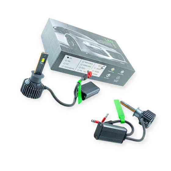 Автолампа H1 12V-24V GA675 6500K 6500L 50W радіатор та вентилятор обманка LED Мукачево