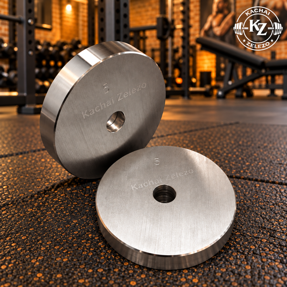 Гантели наборные 2 по 28 кг металлические без покрытия Kachai Zelezo Iron Pro Киев - изображение 11