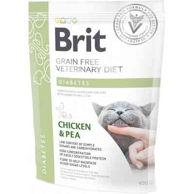 Сухой корм для кошек Brit GF VetDiets Cat Diabets 400 г (8595602528530) Винница