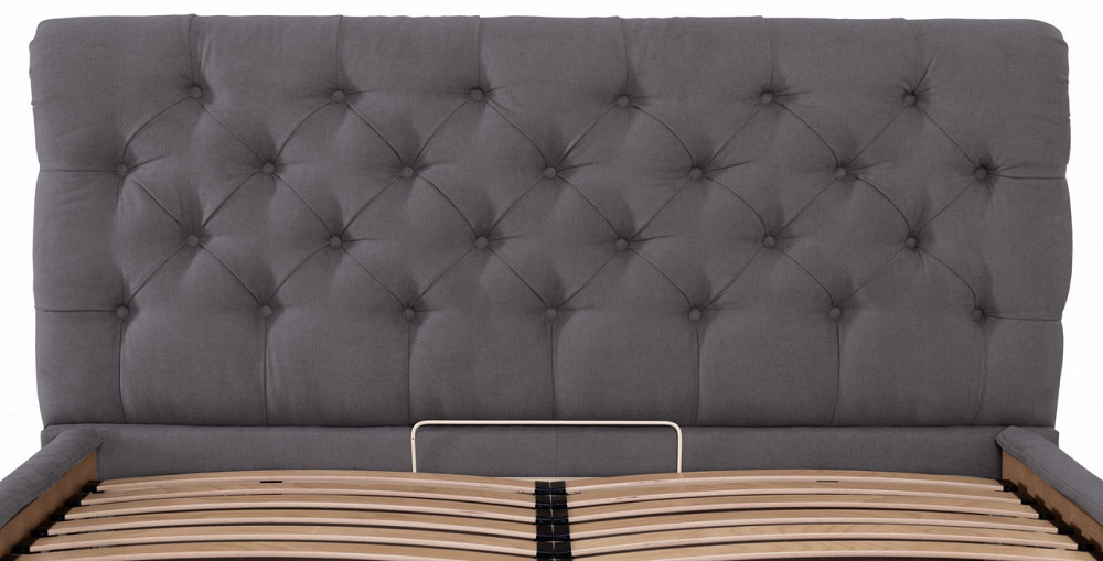 Ліжко London VIP 140 х 190 см Місті Dark Grey З додатковою металевою цільнозварною рамою Темно-сірий Дніпро - фото 13