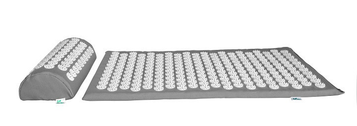 Аплікатор Кузнєцова Набір серія Eko-Max Сірий (Килимок + Валик + Чохол) – Масажний комплект для дому Івано-Франківськ - фото 2