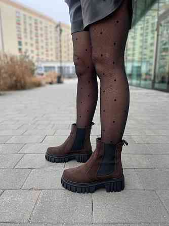 Edan Instruments Черевики жіночі EDAN шоколадні замша натуральна зима висота 13 см (5661) Коломыя