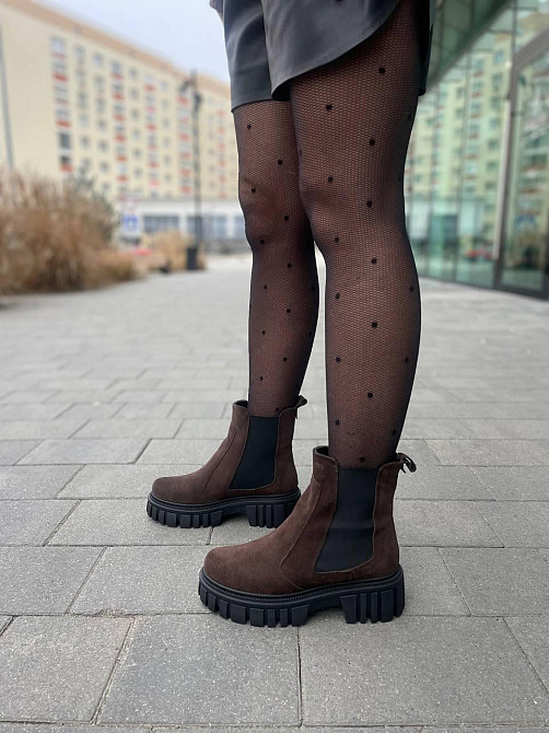 Edan Instruments Черевики жіночі EDAN шоколадні замша натуральна зима висота 13 см (5661) Коломыя - изображение 5