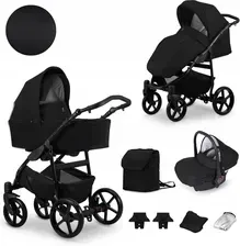 Детская коляска Kunert Mata Czarny Głeboko Spacerowy + Fotelik Киев - изображение 1