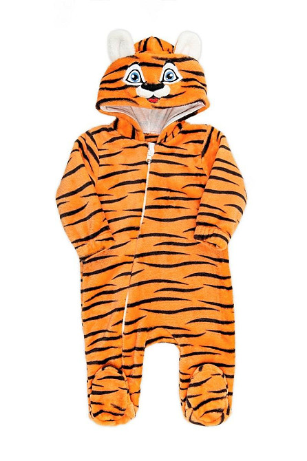 Теплый комбинезон для малышей, велсофт оранжевый топ Крохатушка одяг 74 Киев - изображение 1