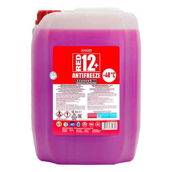 Антифриз Xado Antifreeze Red G12+ -40⁰С червоний готовий 10л Львів