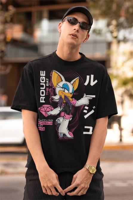 Футболка мужская аниме Роуге Бат Екхидна Схадов оверсайз (S/M/L) Черний AnimeJ0003 Днепр - изображение 15