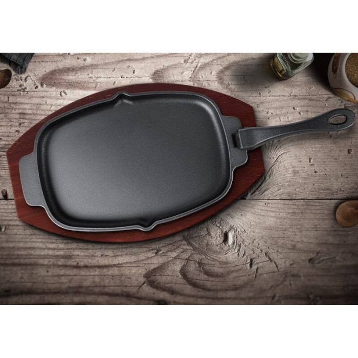 Чавунна сковорода зі знімною ручкою і підставкою 33,5х21 см GRILLI 777201 Код: 012734 Рівне - фото 5