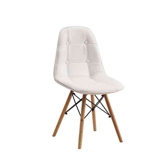 Стілець ДЖАСТІН, шкірзам білий Київ