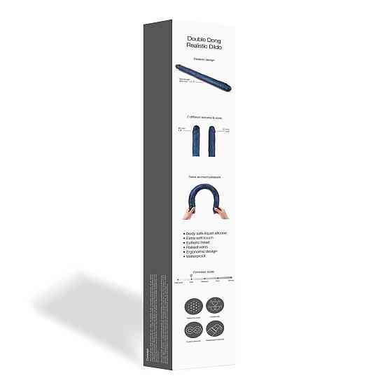 Фаллоимитатор двойной Strap-On-Me DOUBLE DONG REALISTIC DILDO - SNAKY METALLIC COLOR Sex Aura Киев