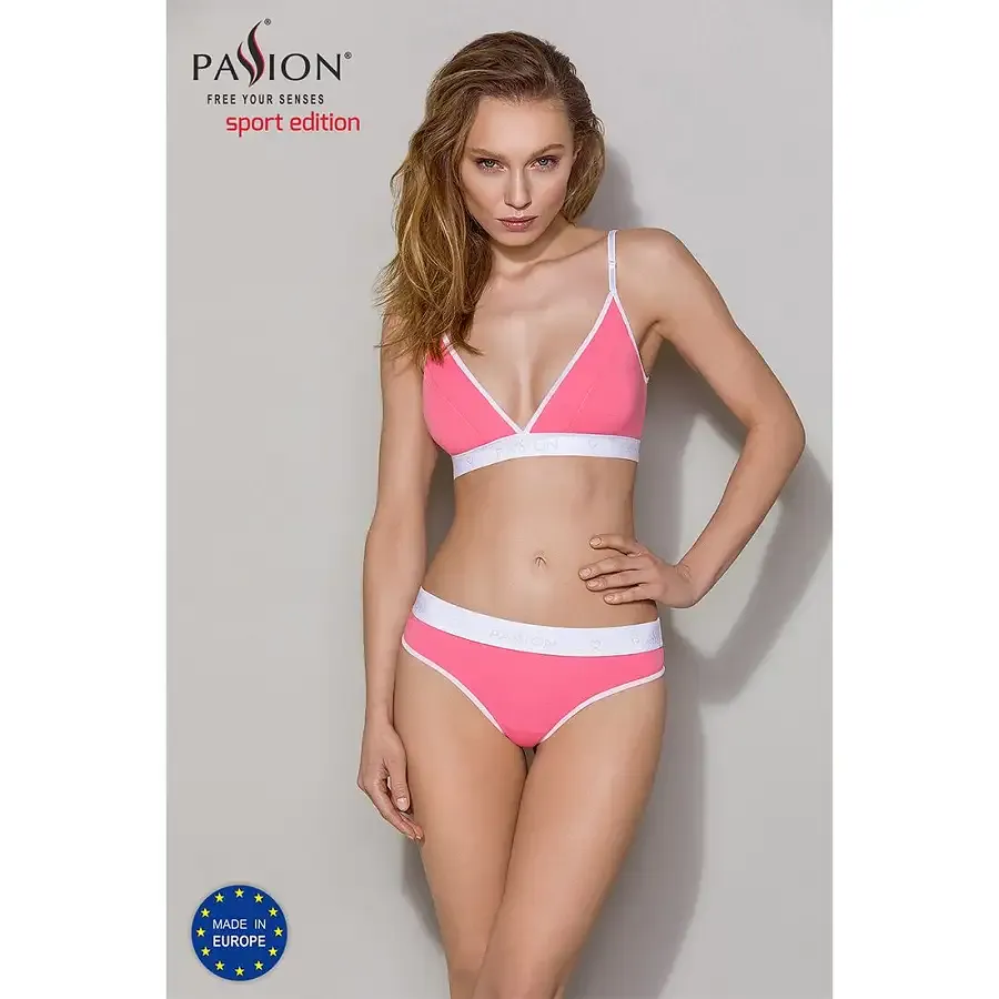 Спортивний топ з подвійними бретелями Passion PS007 TOP S, pink Львів - фото 3