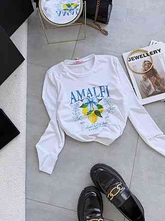 Жіночий повсякденний лонгслів із мікродайвінгу з малюнком Білий, 42/44 Одеса