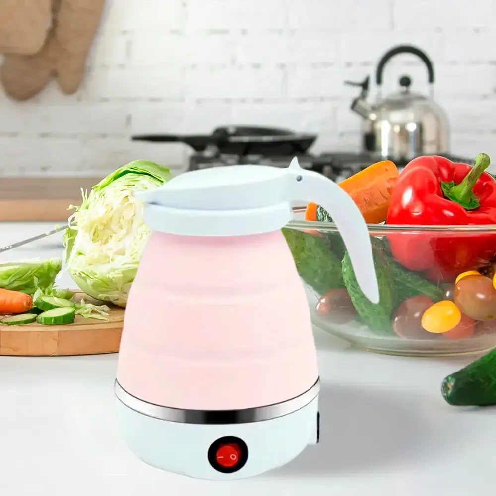 Силиконовый складной электрочайник 600 мл,YS-2008,Голубой SBR Киев - изображение 5