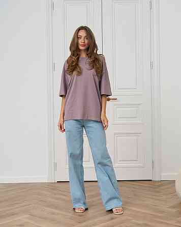 Футболка женская оверсайз круглое горло Nicoletta - Капучино M Киев