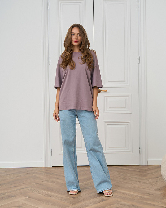 Футболка жіноча оверсайз кругле горло Nicoletta - Капучино M Київ - фото 1