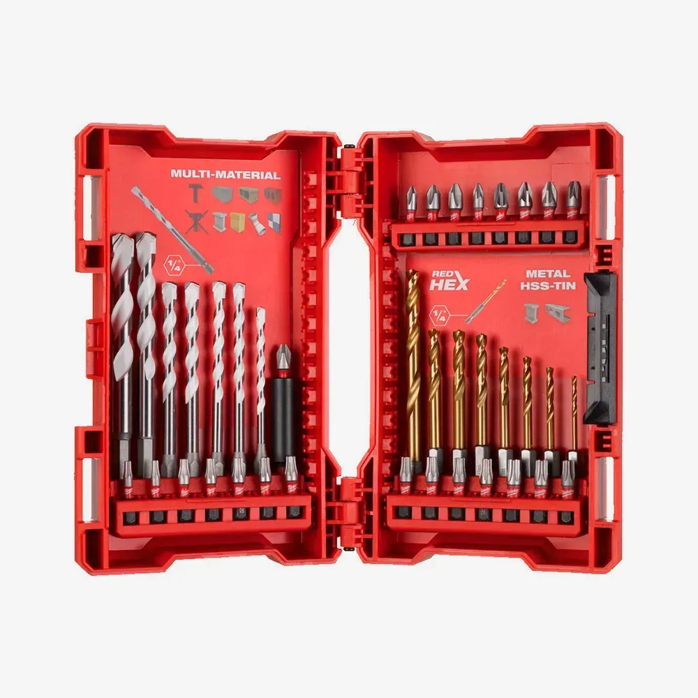 Професійний набір біт та свердел Milwaukee SHOCKWAVE RedHEX TiN 39 шт (4932479854) Київ - фото 2