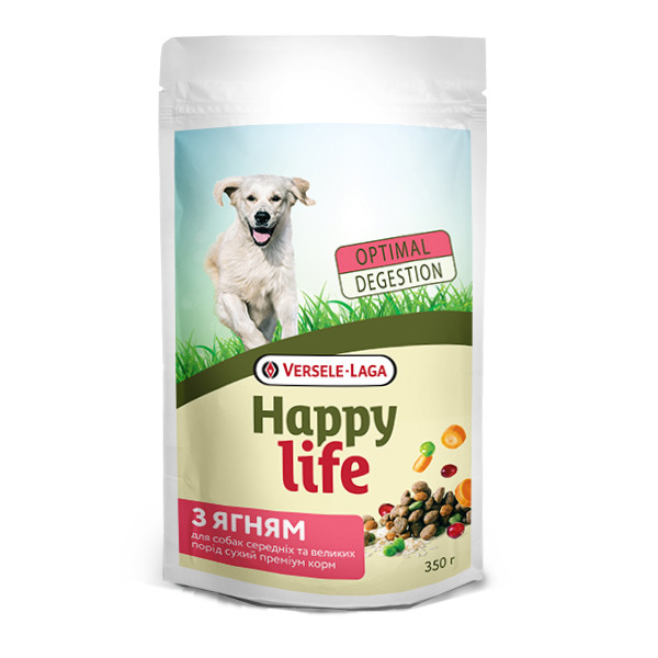 Happy Life Adult with Lamb ХЕППИ ЛАЙФ ЯГНЕНОК сухой премиум корм для собак средних и крупных пород Киев - изображение 1