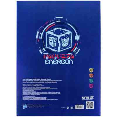 Цветная бумага Kite А4 неоновая Transformers (10 листов/ 5 цветов) (TF24-252) Винница
