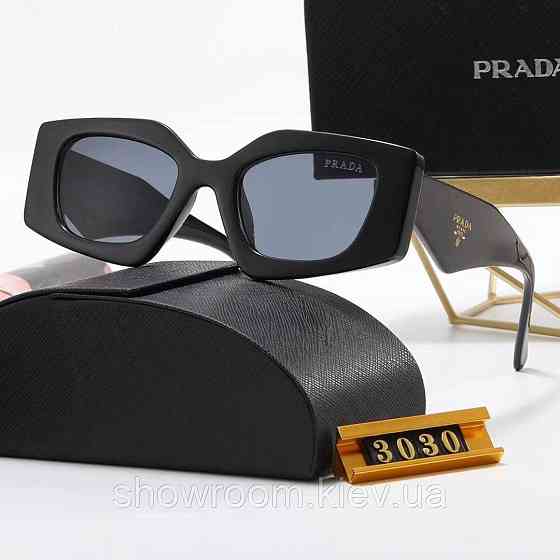 Жіночі брендові сонцезахисні окуляри Prada (3030) black Київ
