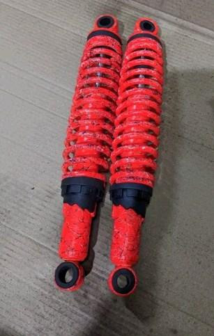 Амортизаторы (пара) мопед Дельта 345mm, регулируемые (оранжевые) Мукачево - изображение 1