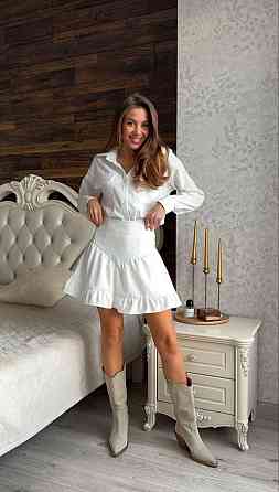 Жіночий базовий костюм-двійка з мікровельвету Молочний, 54/56 Одеса