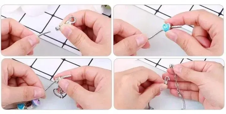 Детский набор для творчества для создания шарм браслетов и колье . из бусин в подарочной коробке 66 шт. Киев - изображение 3