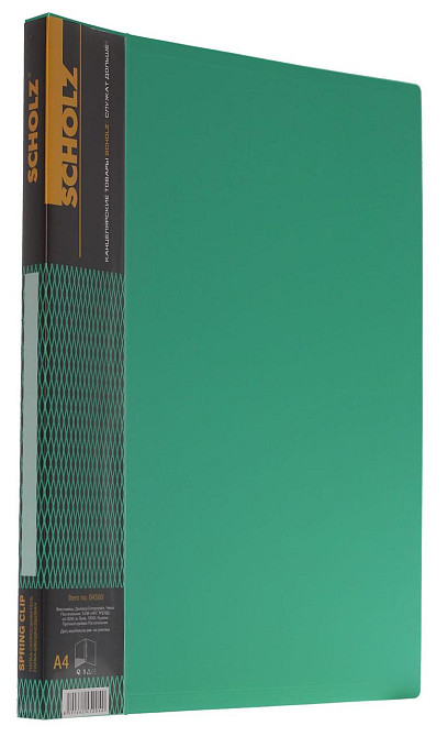 Папка-швидкозшивач пластикова A4 "Scholz" 04500-04SCH зелена, шт Київ - фото 1