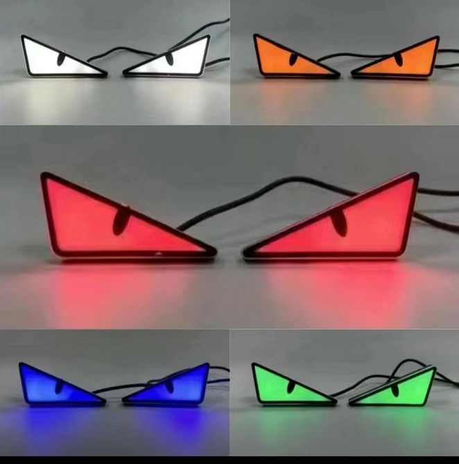 LED очі зелені  для мотоцикла, велосипеда, самоката та авто — декоративна підсвітка, Київ - фото 1