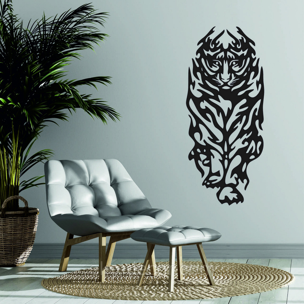 Настенный декор Панно «Тигр» Декор на стену 110*50 см, Черный Киев - изображение 4