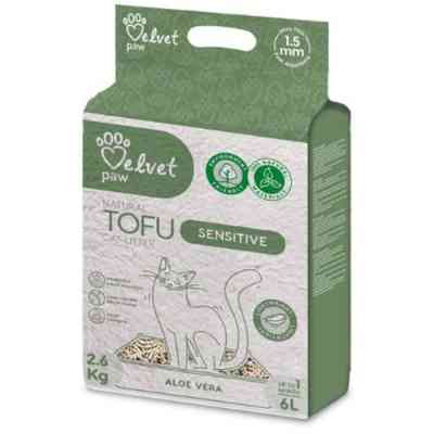 Наповнювач для туалету Velvet Paw TOFU з підвищеною чутливістю, з екстрактом алое вера (1.5 мм) 2.6 кг (TOF70057) Вінниця