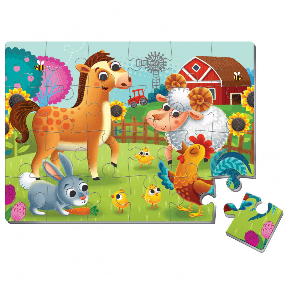 Дитячі м'які пазли «Ферма» VT1102-31, 24 елемента. Вінниця - фото 2