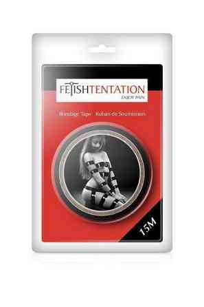 Скотч для бондажу Fetish Tentation Black (15м) (луснуто паковання!!!) Sex Aura Київ
