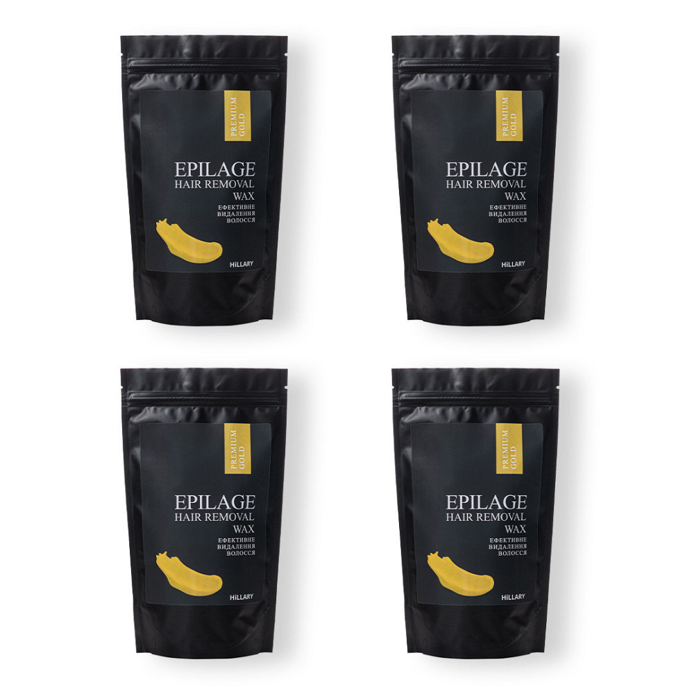 Сет Гранул для епіляції Hillary Epilage Premium Gold, 100 г (4 уп.) Київ - фото 1