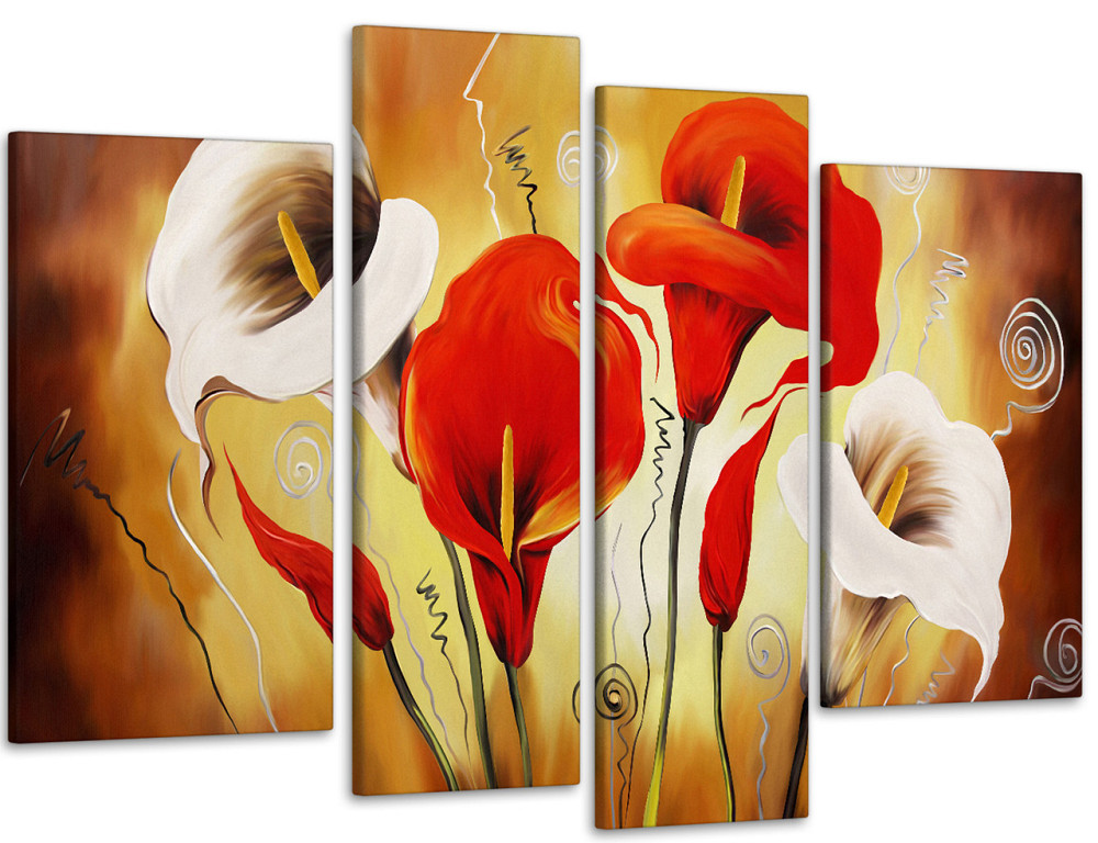 Модульная картина Абстракция Лилии Art-108_4 90х132 см Киев - изображение 1